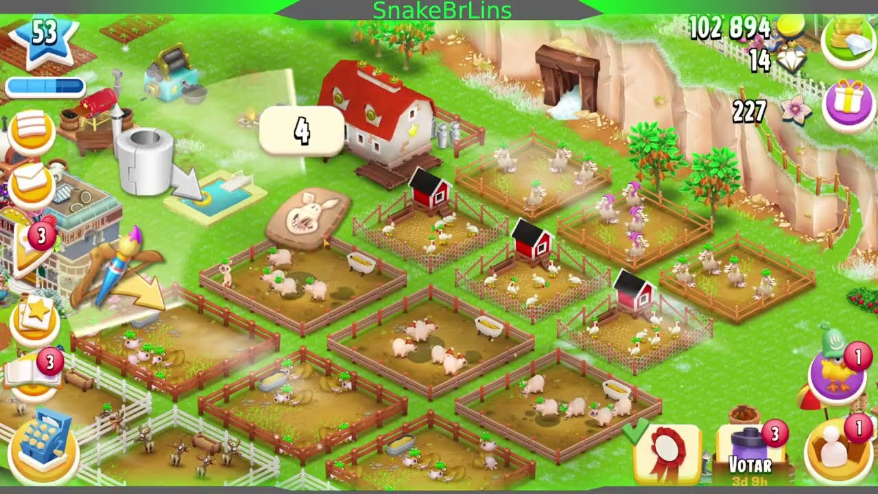 Começando Semana Cuidando Fazenda SnakeBrLins Em Hay Day