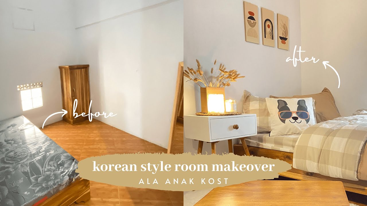 extreme bedroom makeover (korean style 🇰🇷) kamar minimalist 2,5x3m