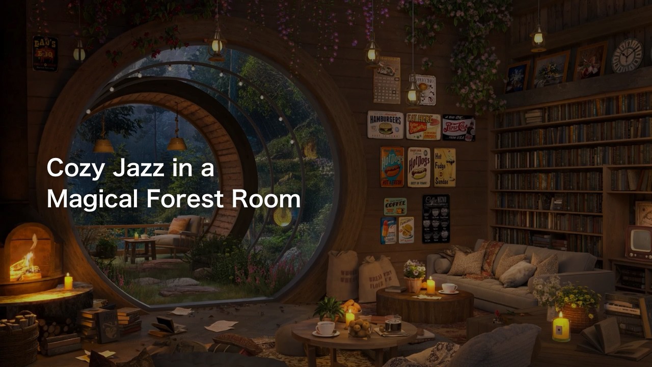 森の隠れ家で過ごすJAZZのひととき。Cozy Jazz in a Magical Forest Room