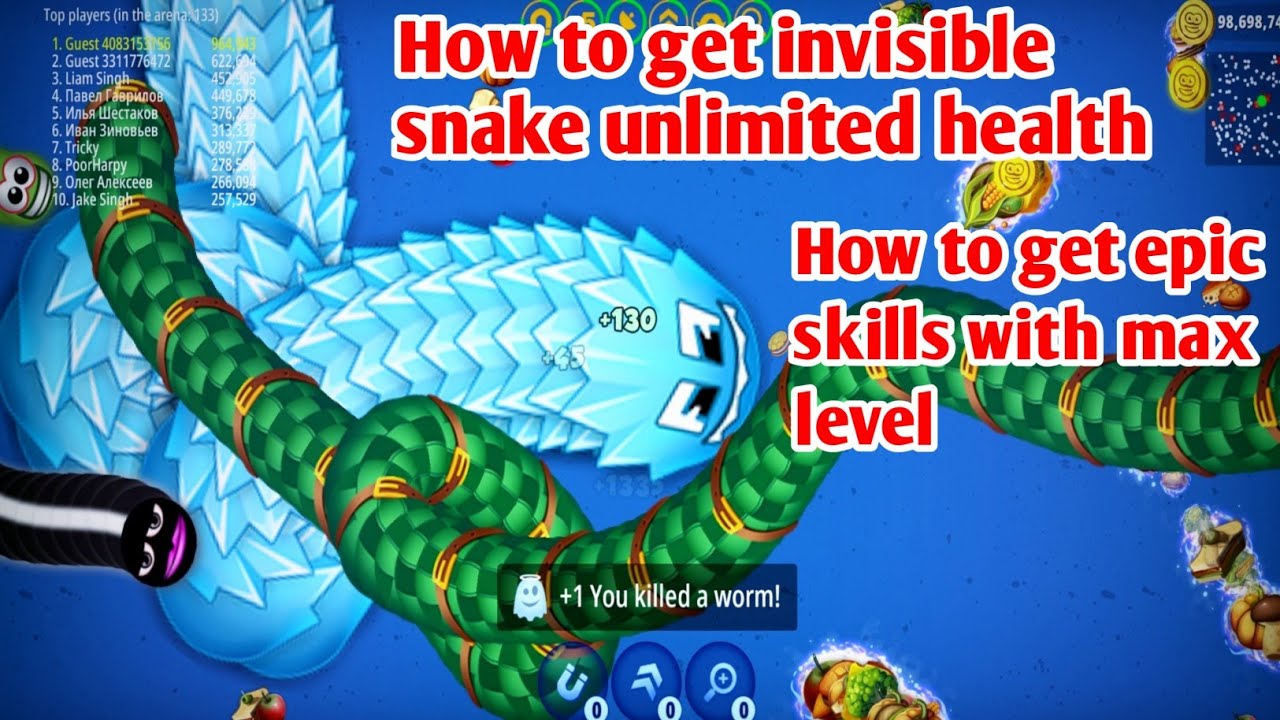 Worms Zone.io! How to get epic skins with max level And Biggest Snake