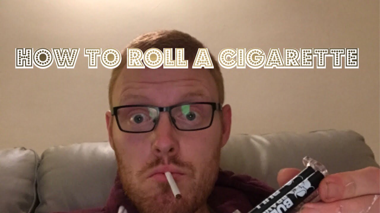 How to roll a cigarette using a rolling machine.