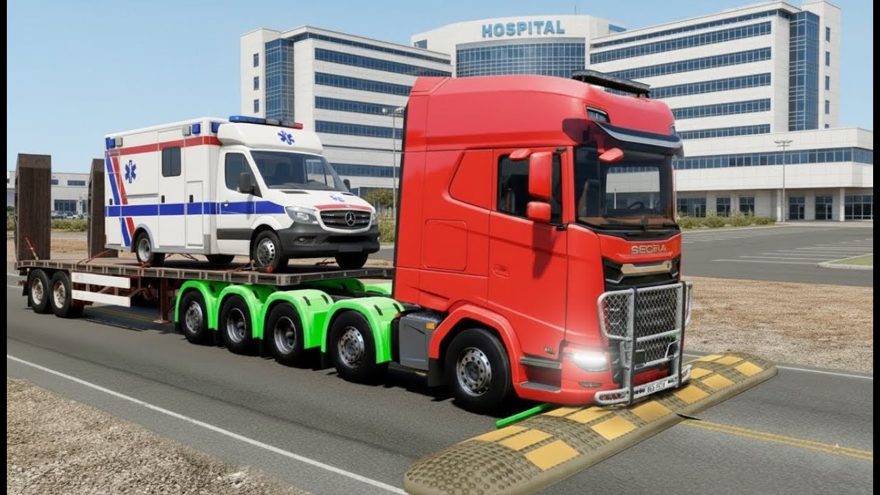 Truck vs Speedbumps | BeamNG Drive  #shortvideo #beamngdrive #shorts #india #truck #speedbump