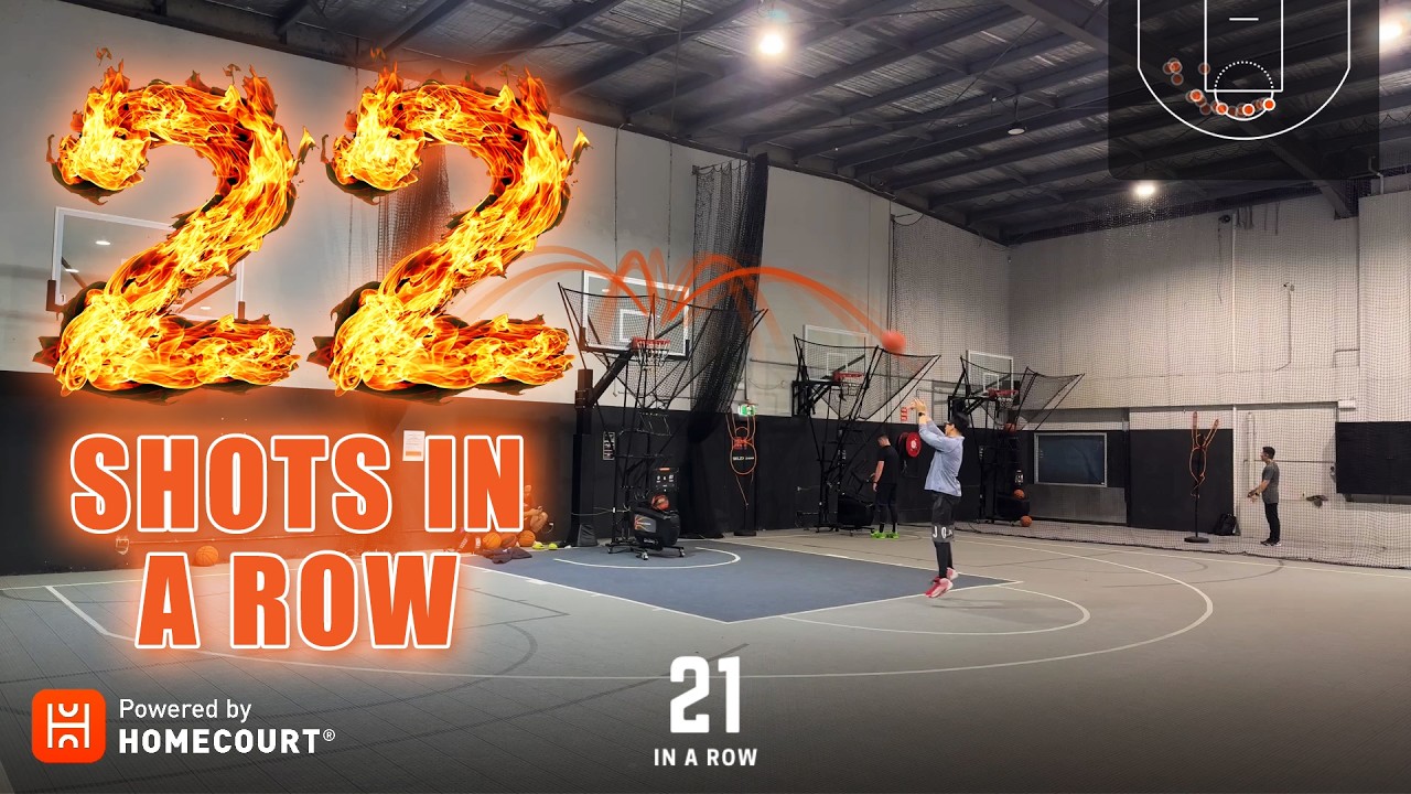 Mastering Basketball Jump Shots 22 in a row with @HomeCourtAi App 🏀 🔥