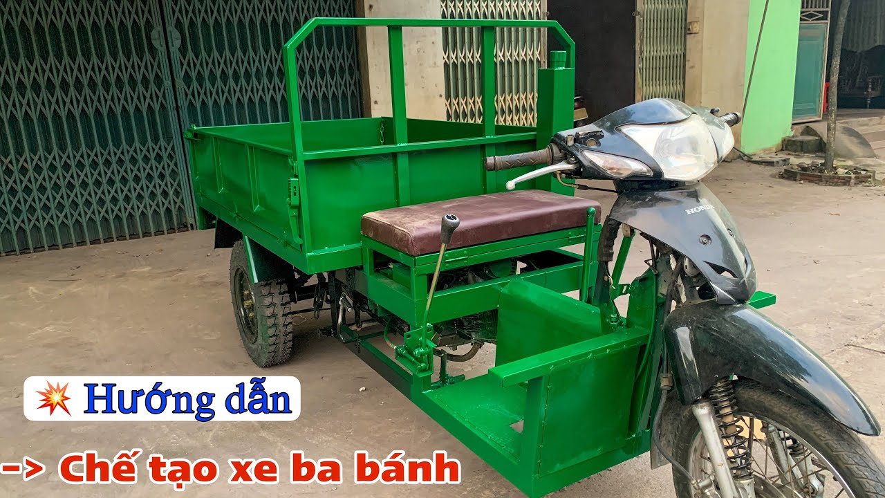 Hướng dẫn chế tạo xe máy ba bánh | Xe ba bánh tự chế off road