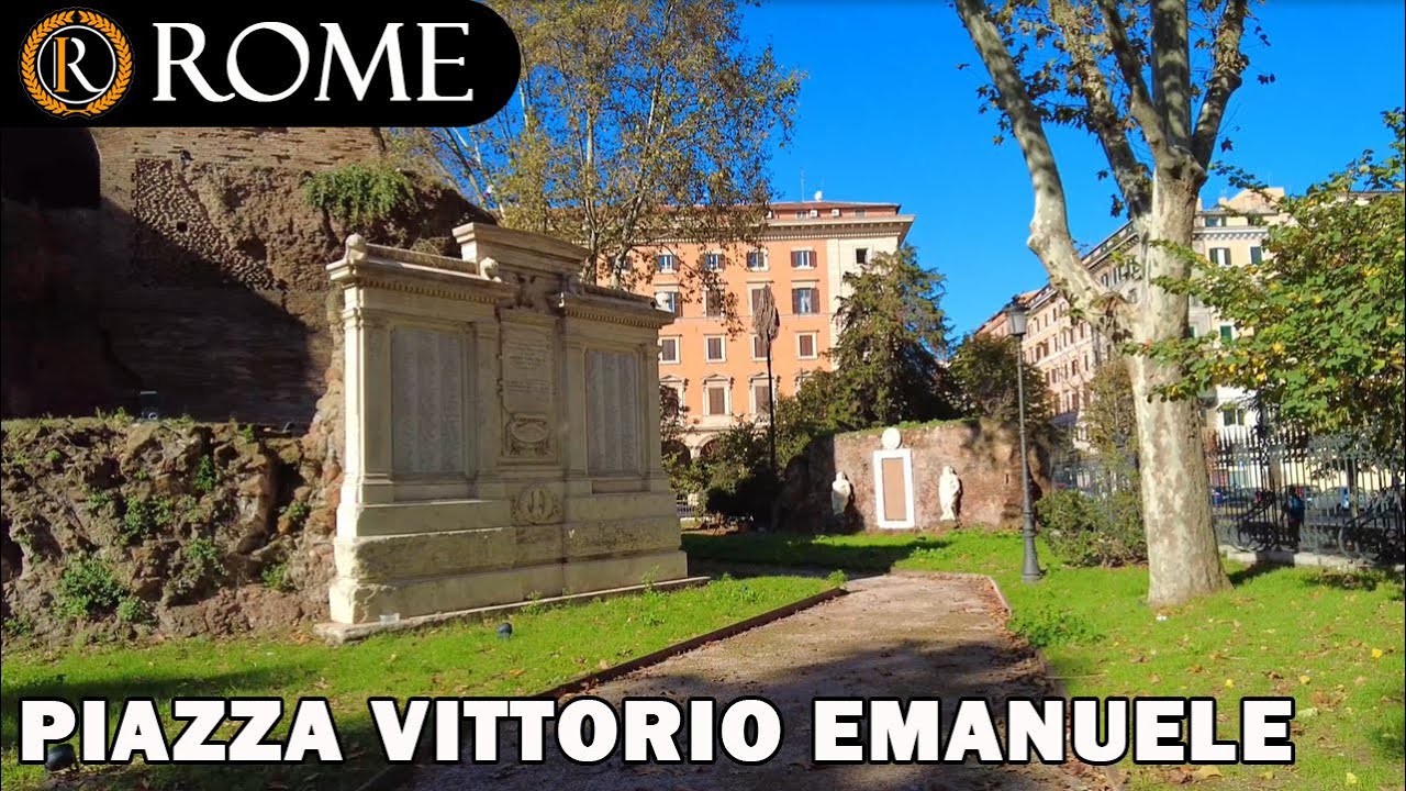 🇮🇹 - ROME 4K ● Piazza Vittorio Emanuele II ● [Мульти субтитры]