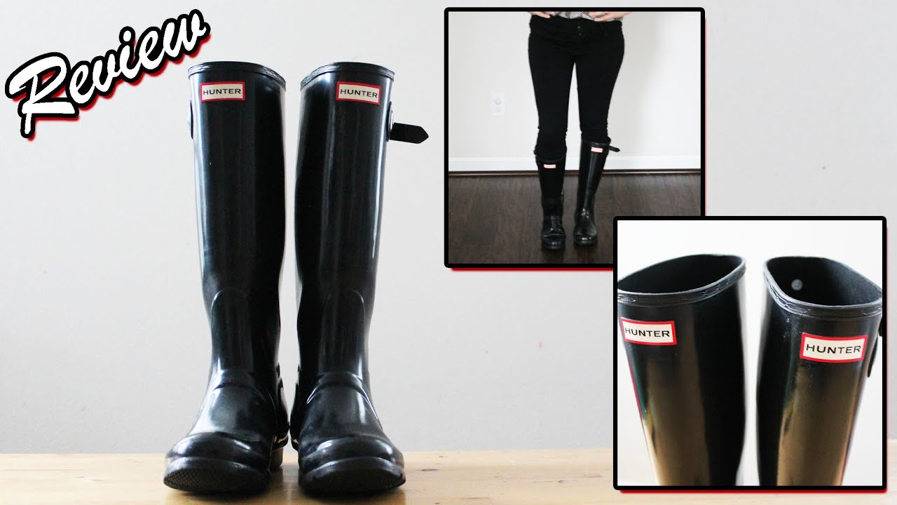 Hunter Black Rain Boots (Glossy) Review | Mompreneur Life