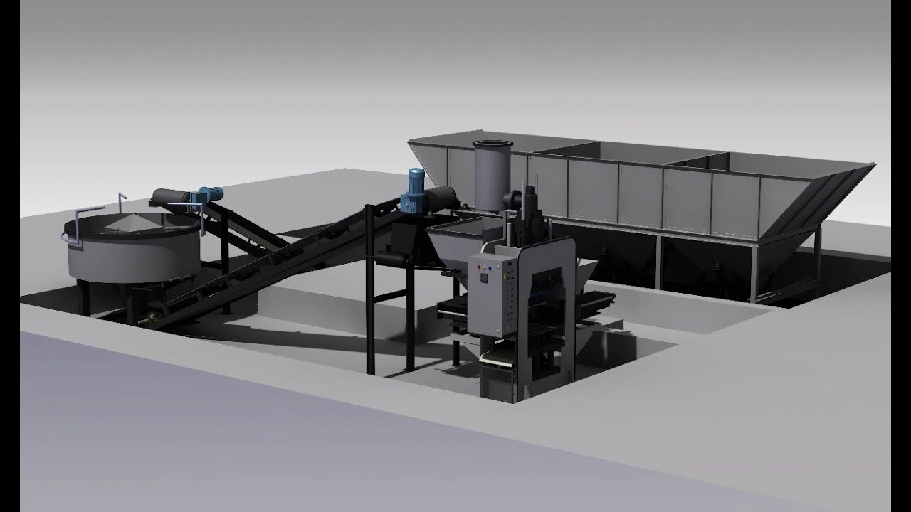 All in One Plant - Brick and Paver Block Machine - M50 Grade Paver - With Batching System