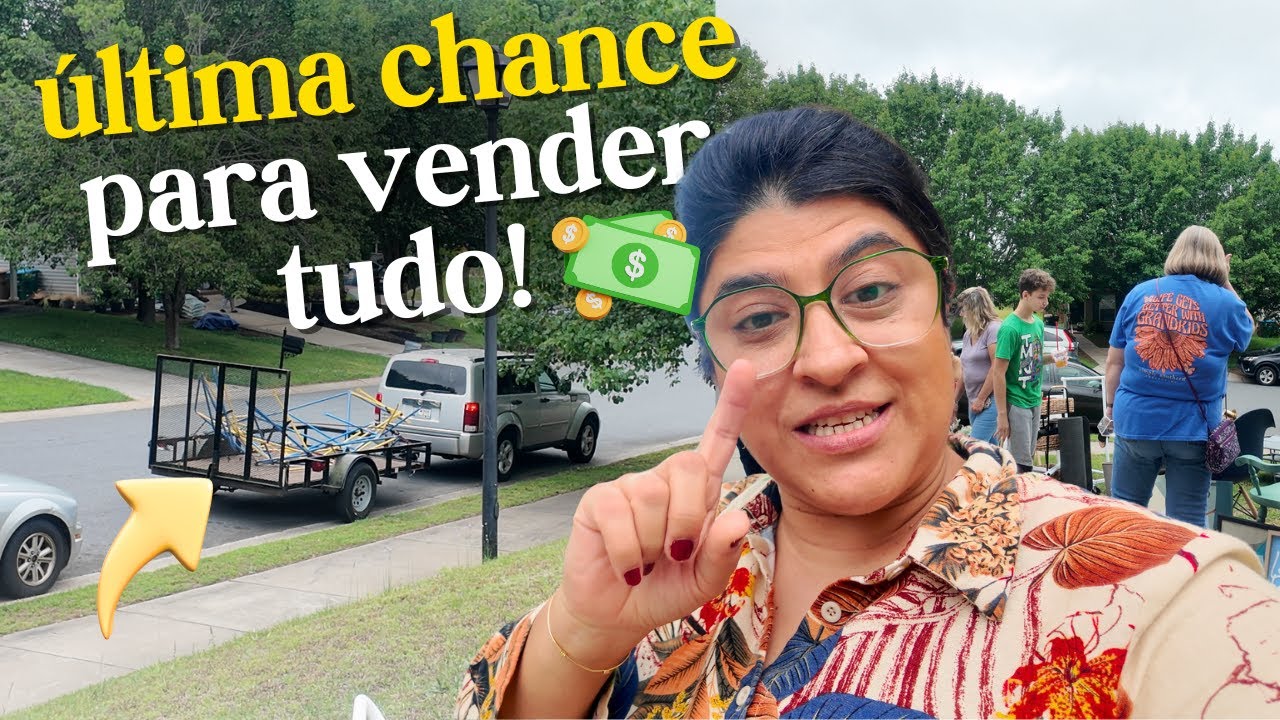 ESTAMOS ACAMPADOS DE VEZ! Super Garage Sale na minha casa, tinha de tudo