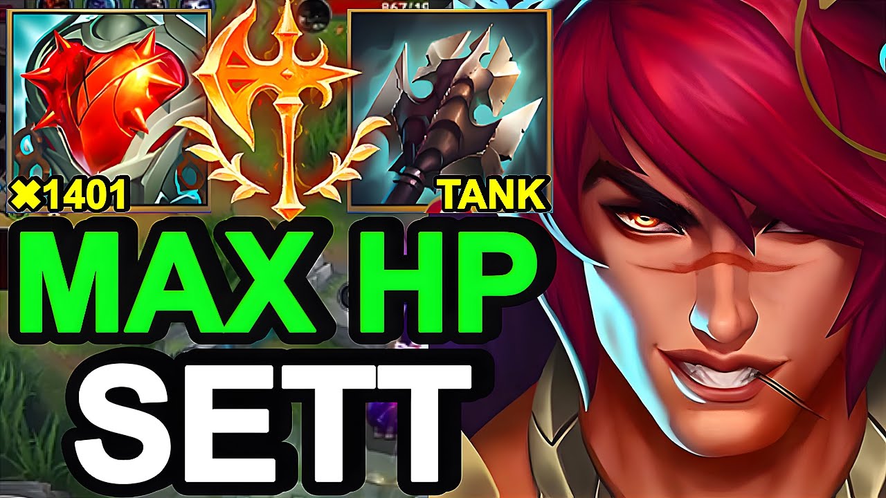 Wild Rift China Sett Top - 23KILL Heartsteel Max Tank Sett Build Runes - Heartsteel Broken OP Item