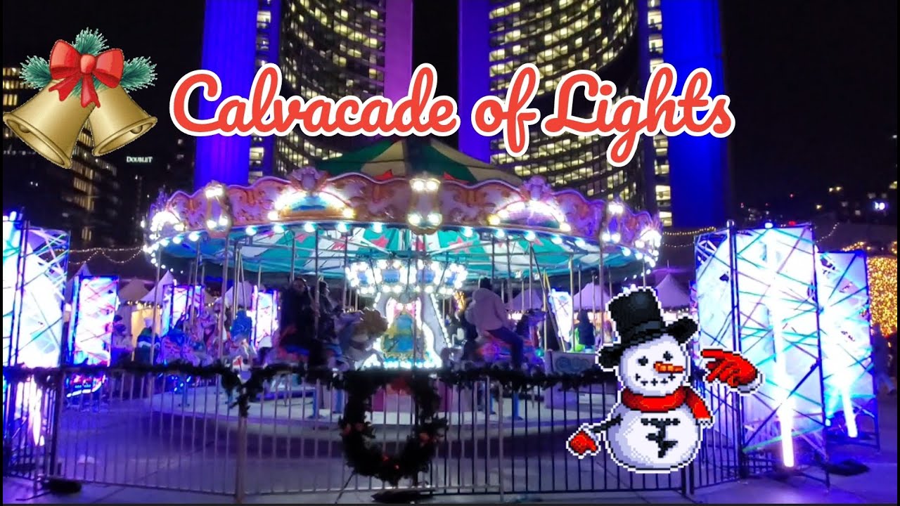 4K Toronto City Hall Calvacade of Lights 2022 🎄🎅🤶