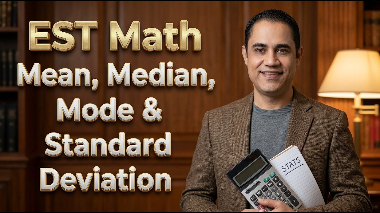 EST 1 Math : Mean , Median , Mode & Standard deviation مش هتلاقي حد شرحه كده