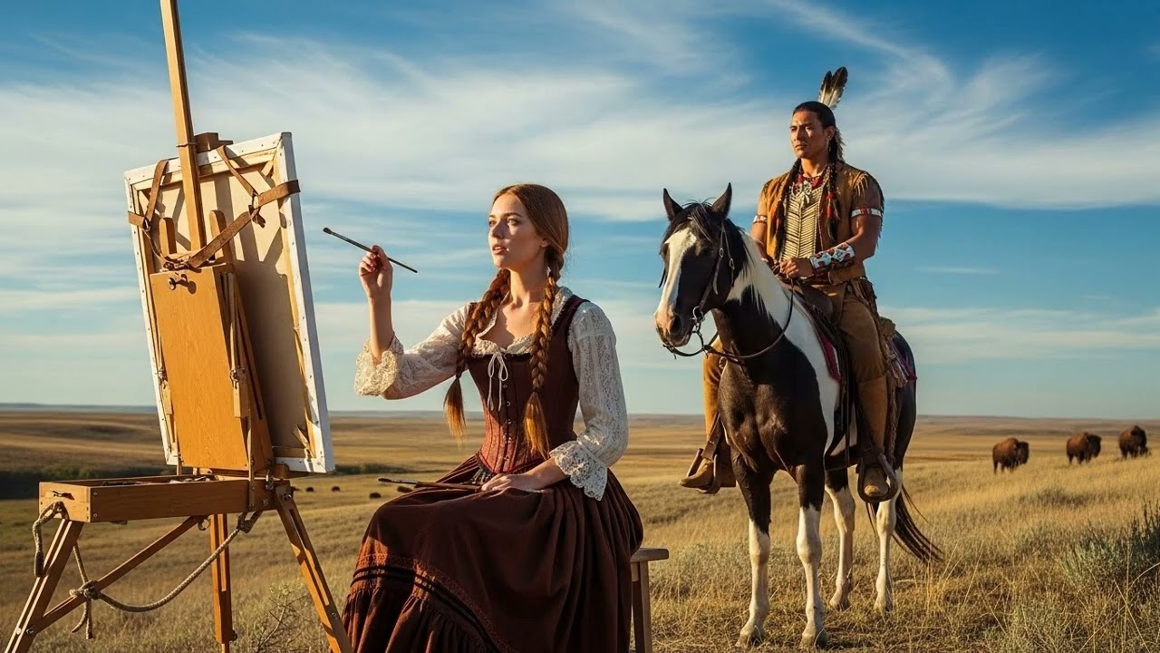 Ella Solo Pintaba el Horizonte Tranquilo… Hasta que el Jefe Sioux Surgió y Su Destino Viró