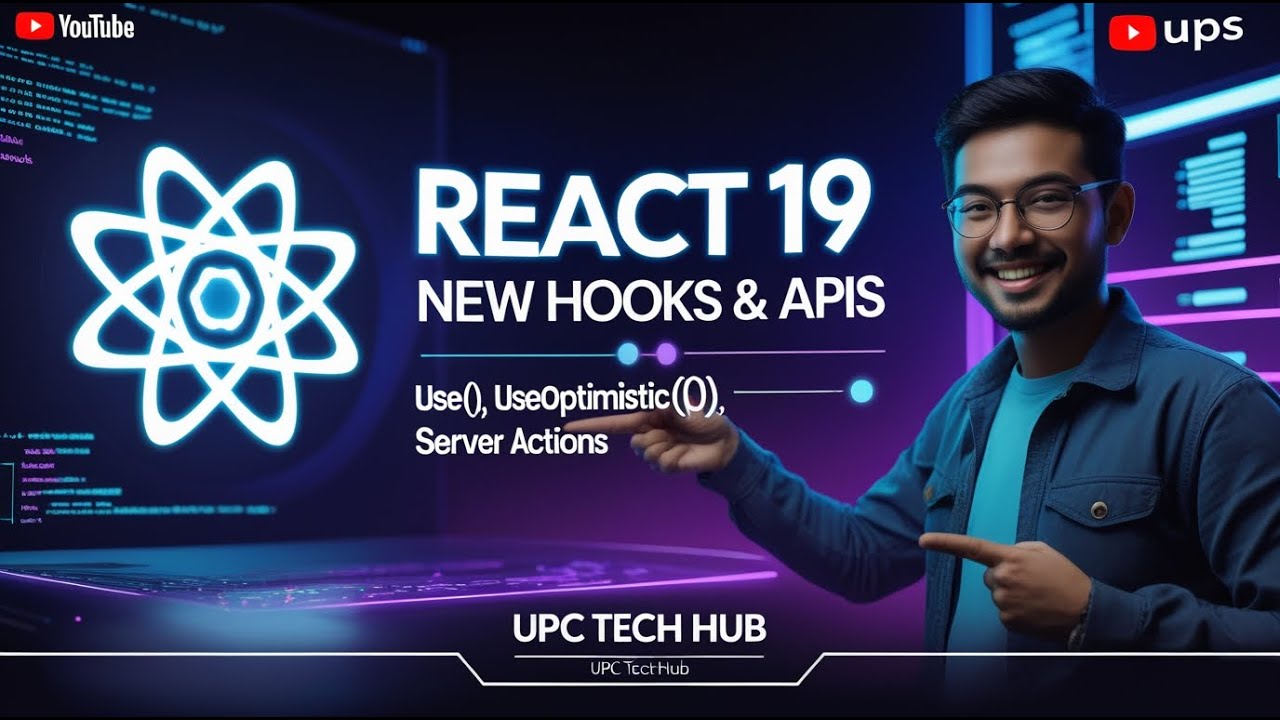 React 19 New Hooks & APIs Explained Simply | use(), useOptimistic(), Server Actions & More