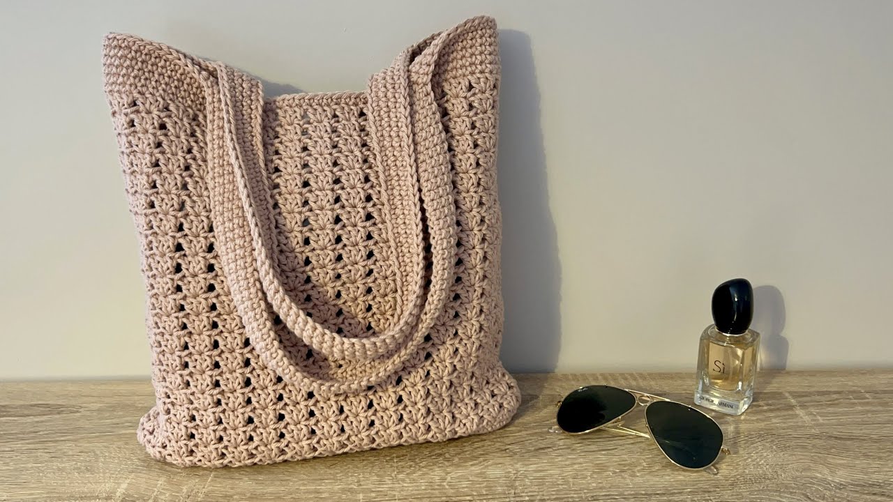 Easy Crochet Tote Bag, Shopping Bag, Beginner Friendly, Tutorial, Crochet Pattern