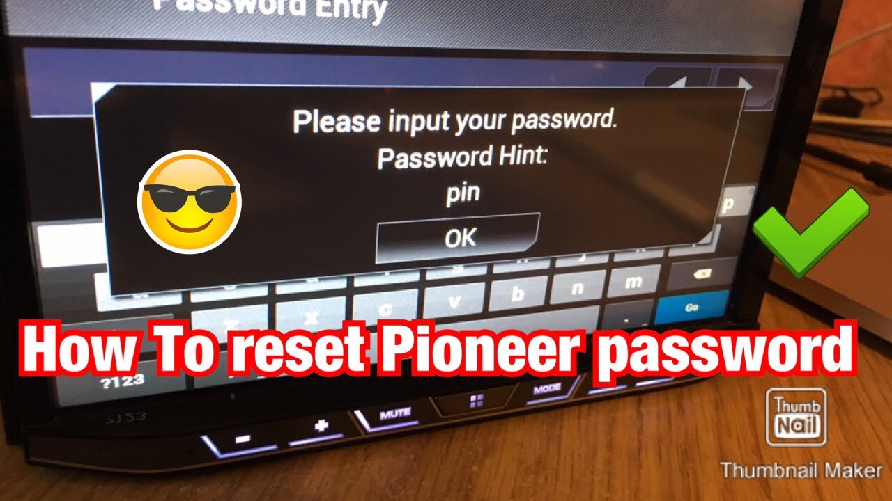 How To Reset/Remove Password Pioneer AVIC-F980BT and similar F series
