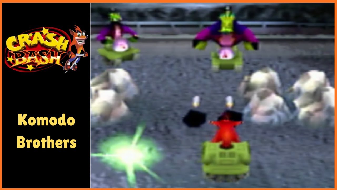Beating Every Crash Bandicoot Game | Crash Bash (Part 7) – Komodo Brothers (Boss Fight)
