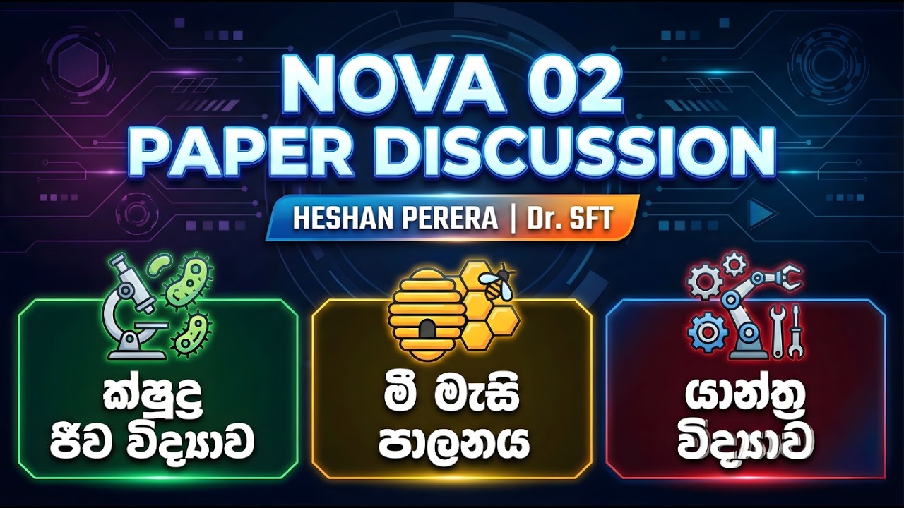 SFT NOVA 02 Paper Discussion | ක්ෂුද්‍ර ජීව විද්‍යාව & යාන්ත්‍ර විද්‍යාව | Heshan Perera
