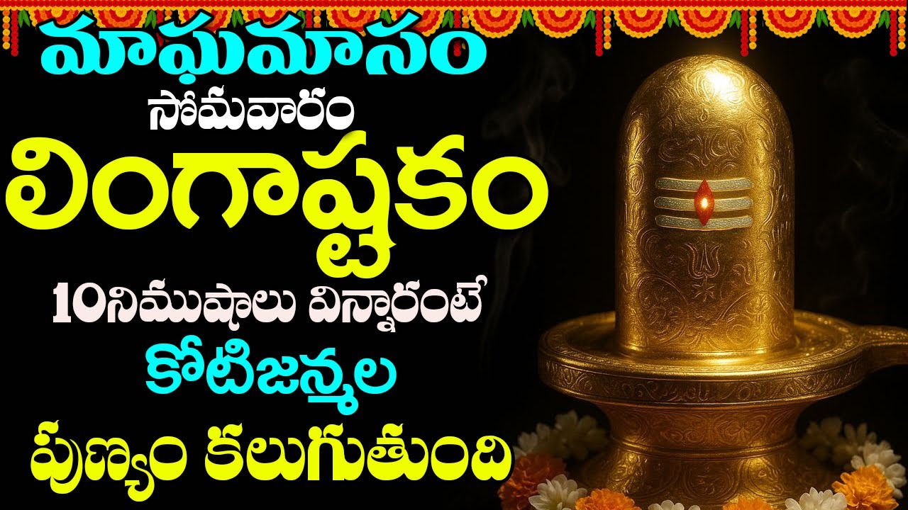 సోమవారం ఉదయాన్నేలింగాష్టకం విన్నారంటే చాలు సాక్షాత్తు మహాశివుడుమీ ఇంట తాండవం చేస్తారు |#lingashtakam