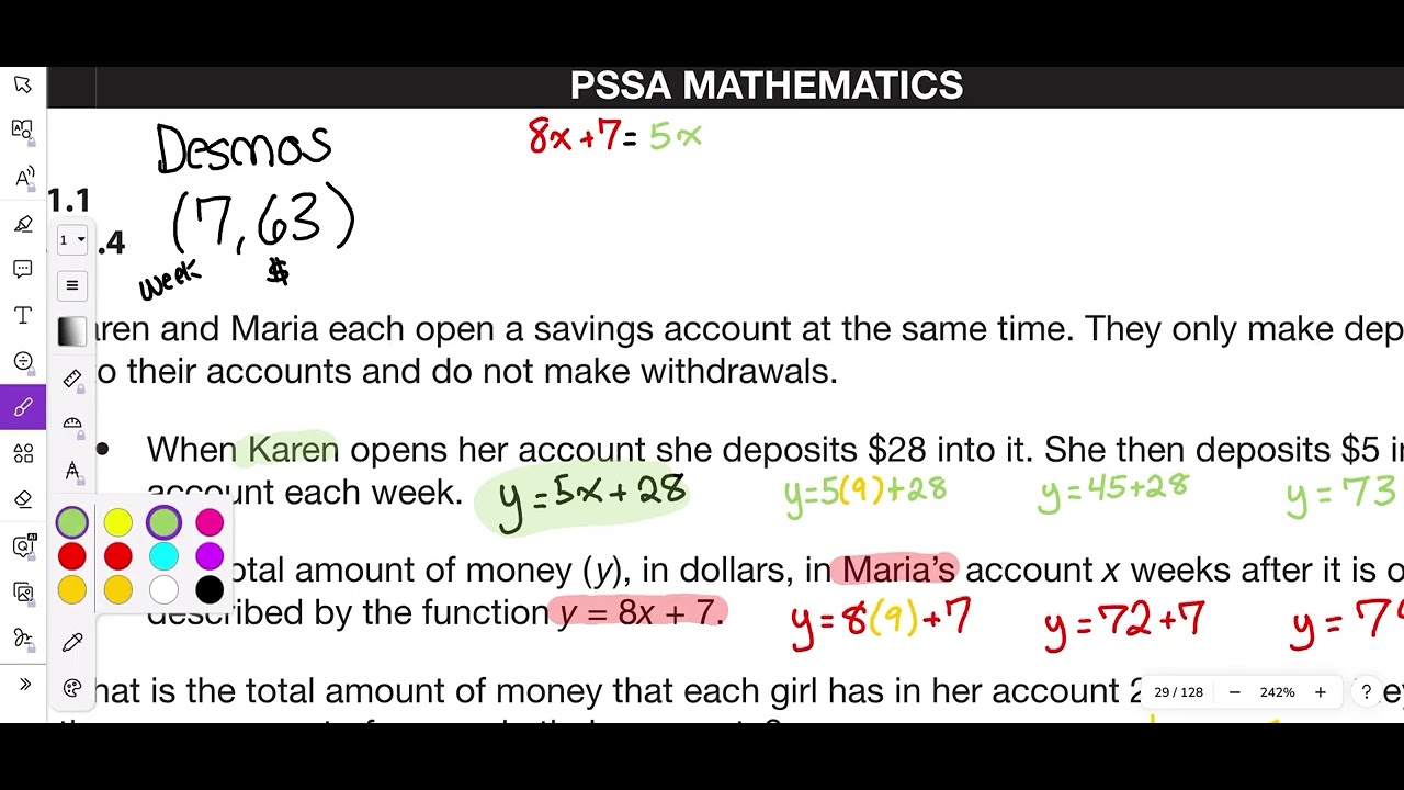 2015 Problem 23 Grade 8 PSSA Math PDE Item and Scoring Sampler