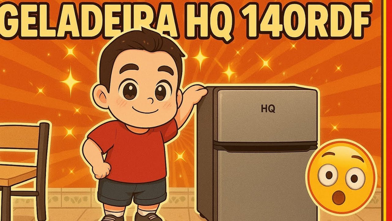 GELADEIRA  COMPACTA HQ-140RDF, ideal para Airbnb, Studios , área gourmet .