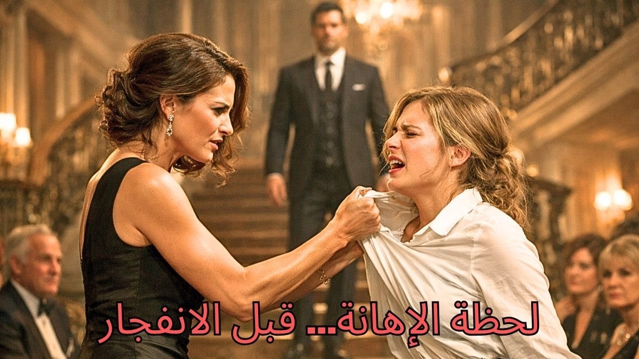 مزّق فستانها باحتقار ظنًا أنها نادلة… ولم يعلم أن زوجها مليونير يراقب