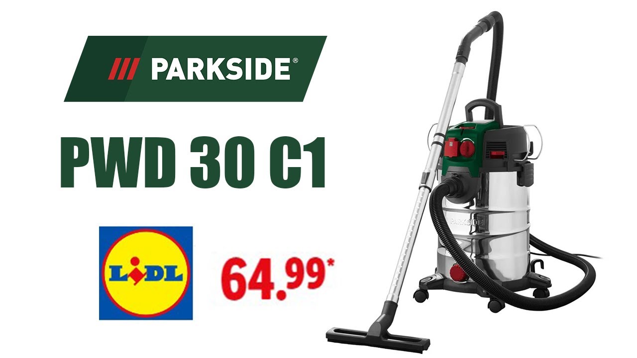 Unboxing PARKSIDE Nass-/Trockensauger PWD 30 C1, mit Teleskop-Funktion | Bontools