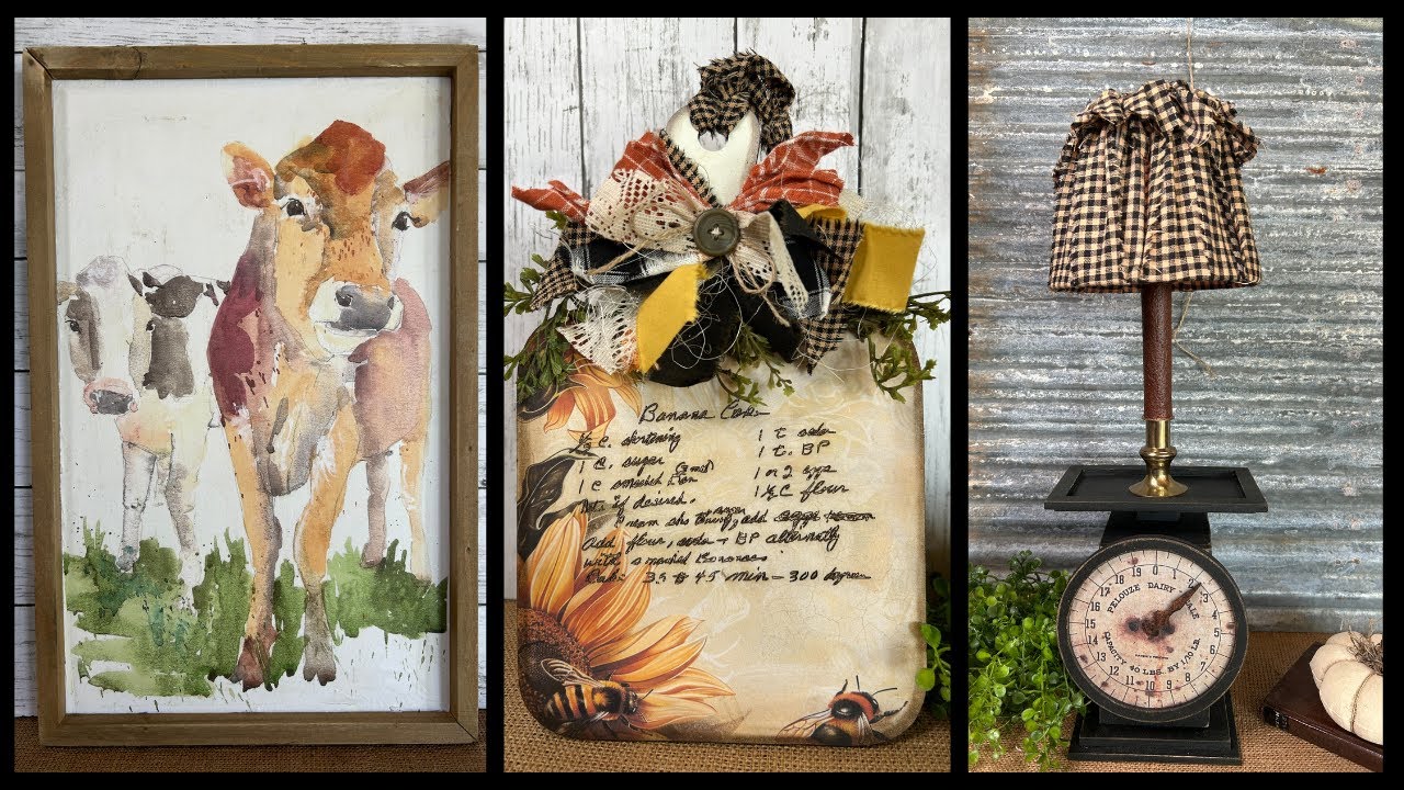 Thrift and Gift Flip ~ Moms Handwritten Recipe on Cutting Board ~ Vintage Scale Nightlight