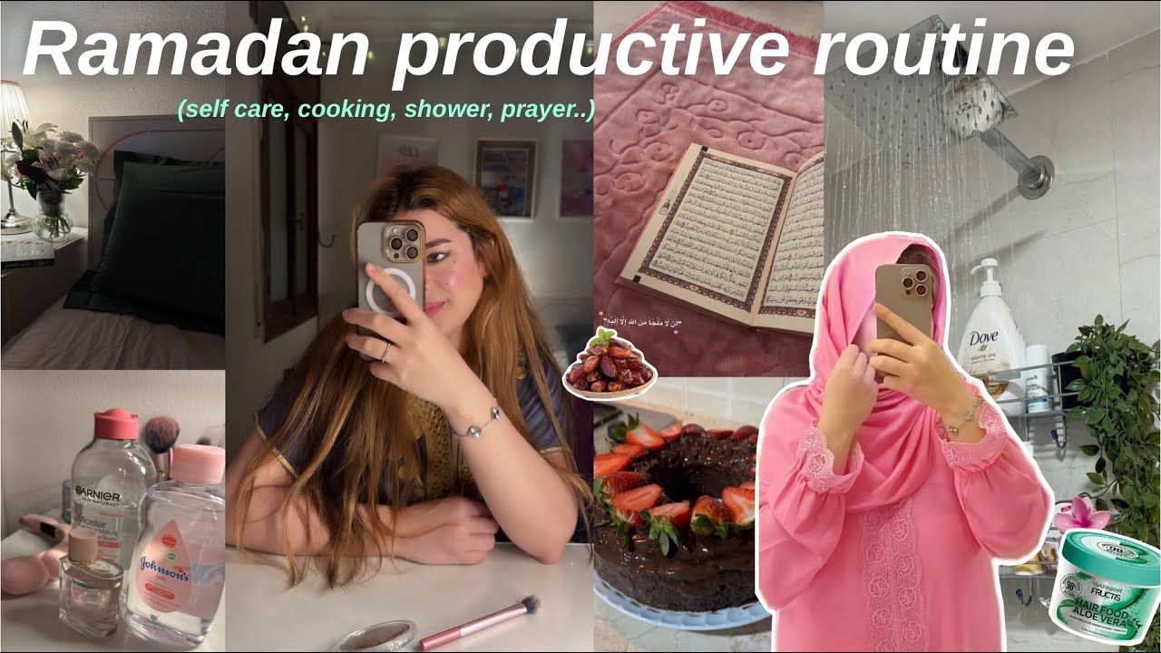 A Productive Day in Ramdan 🌙🌷|10 دوزو معايا آخر أيام من رمضان 🧖🏼‍♀️✨(selfcare, cooking, prayer ☪️