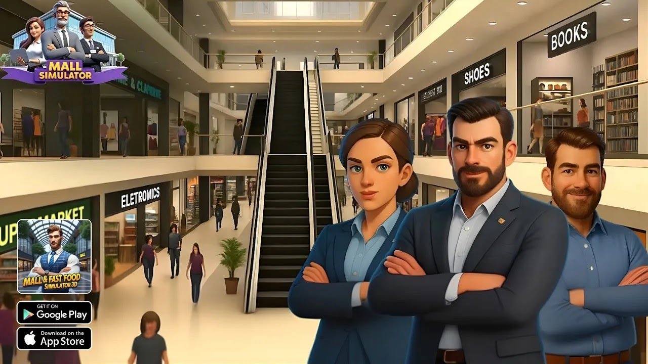 I Opened My New Mall || Mall & Fast Food Simulator Mobile Gameplay 😁 Android & iOS 