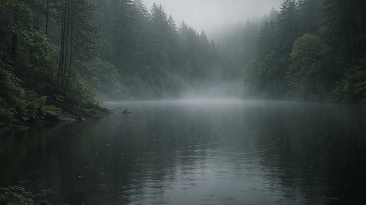 Misty Forest Lake | 2 Hours of Deep Green Calm 🌿