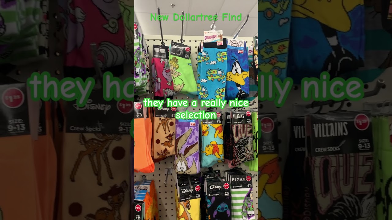 Socks for Days! New Finds @ Dollartree #footwear #disney #marvelcomics #pixar#villains