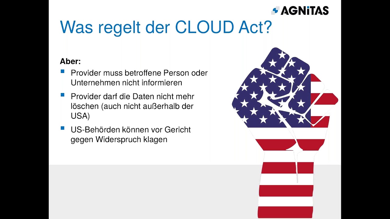 Webseminar CLOUD Act versus DSGVO