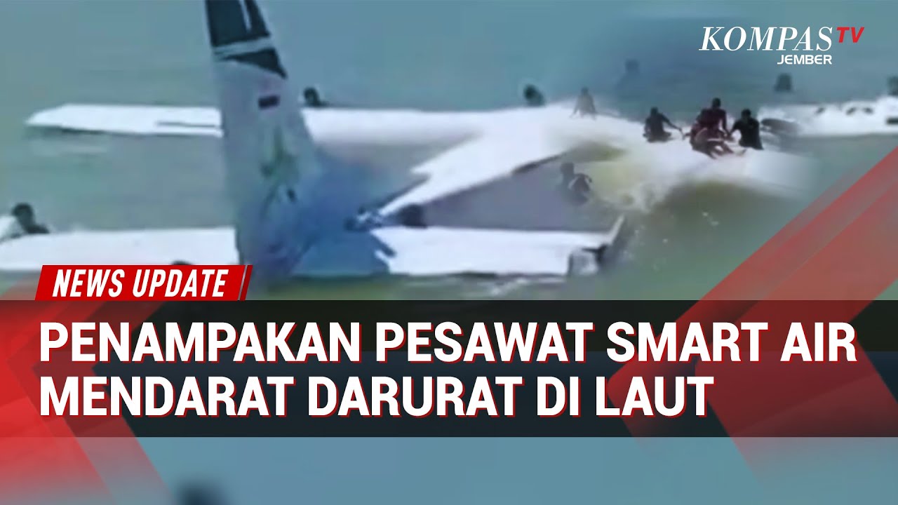 Penampakan Pesawat Smart Air Mendarat Darurat di Laut, 13 Penumpang Selamat