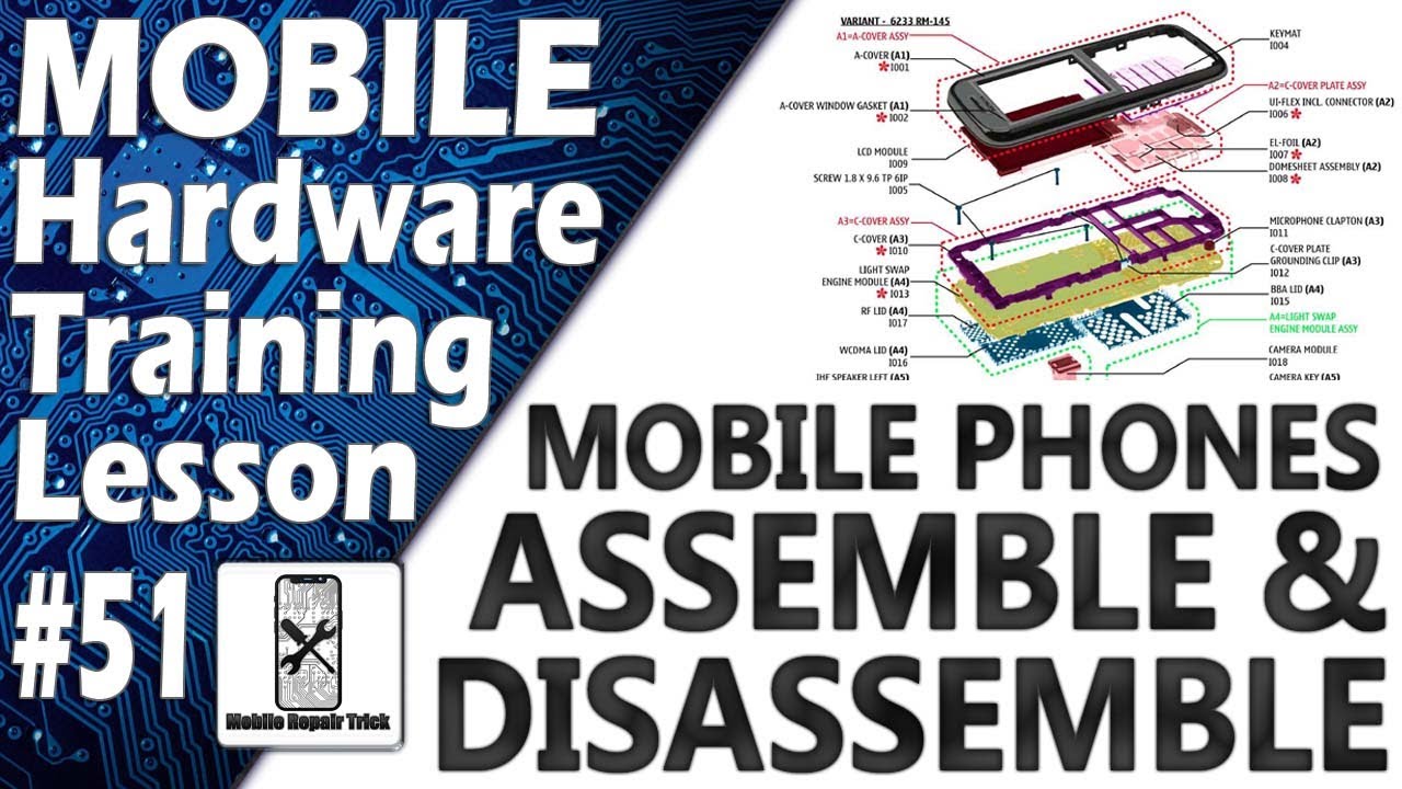 Mobile Hardware Training Lesson 51 | Mobile Phones Asassemble & Disassemble | Disassemble PDF