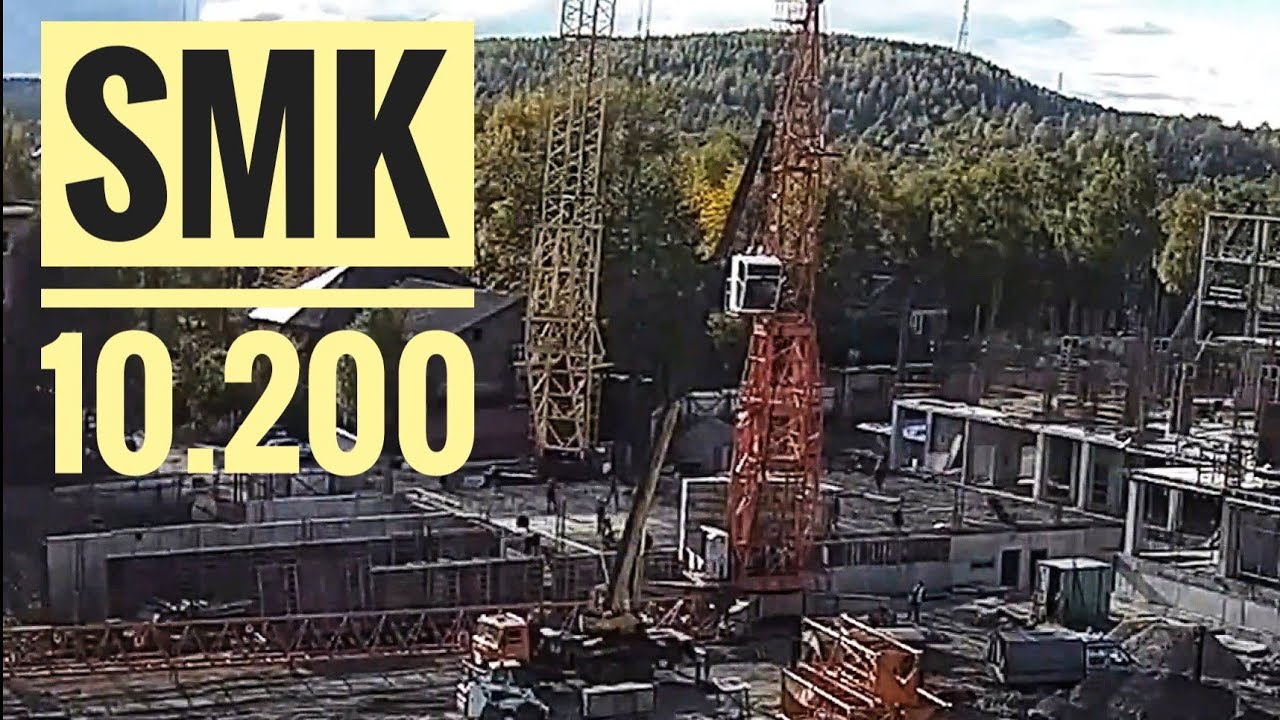 Башенный кран SMK-10.200. Монтаж/демонтаж. Школа Медвежьегорск.