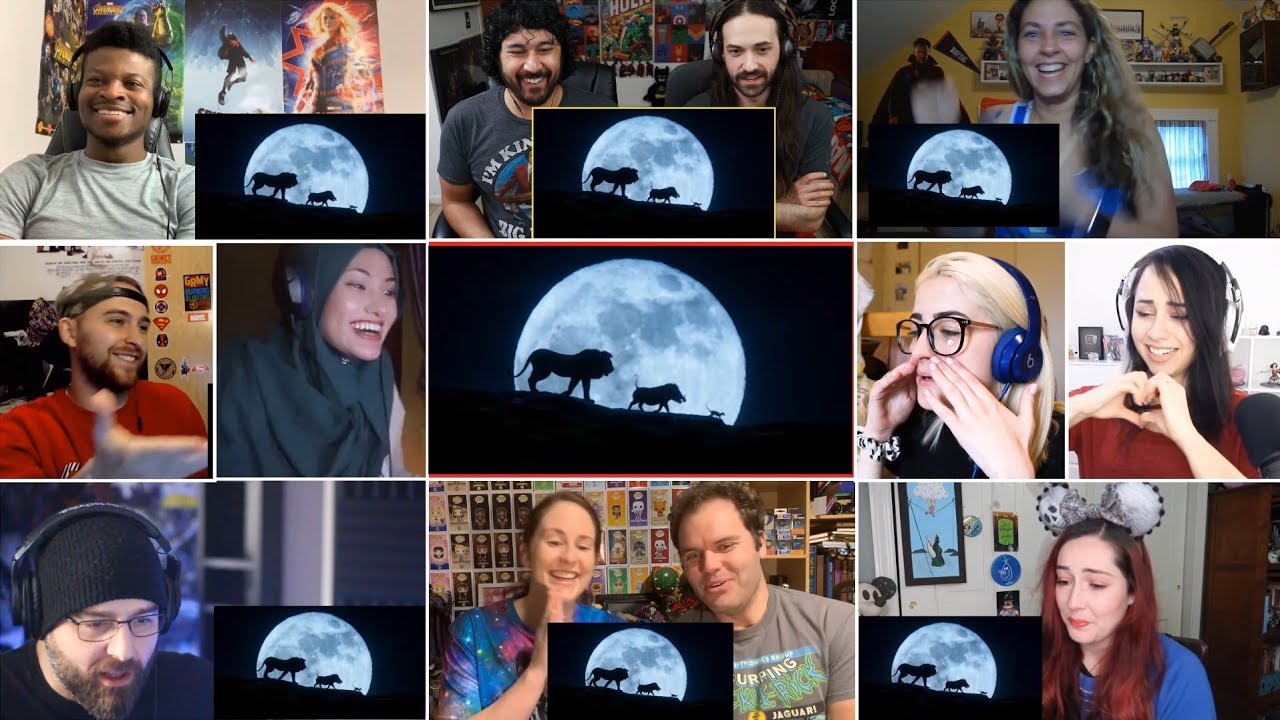 (10 Youtubers React To) The Lion King Official Trailer Reactions Mashup