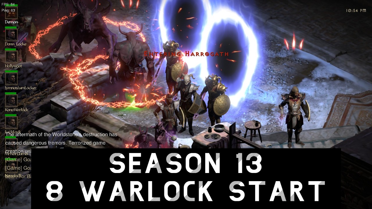 [D2R S13] 8man Warlock Ladder Start!