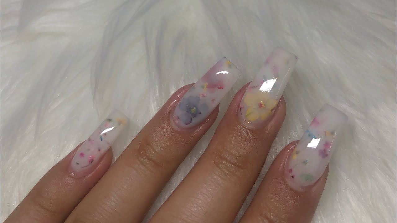 Milk Bath Inspired Nails | Gel Nails