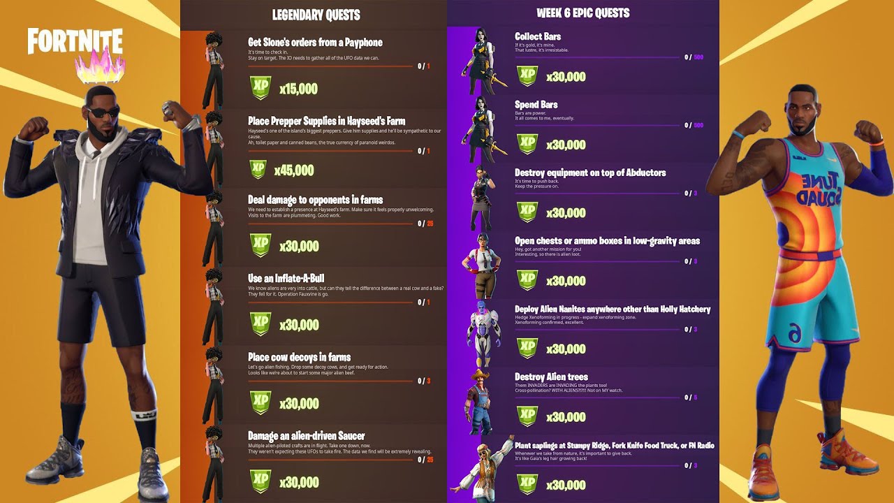 All Week 6 Legendary & Epic Quest Challenges Guide! ​| Fortnite Chapter 2 Season 7