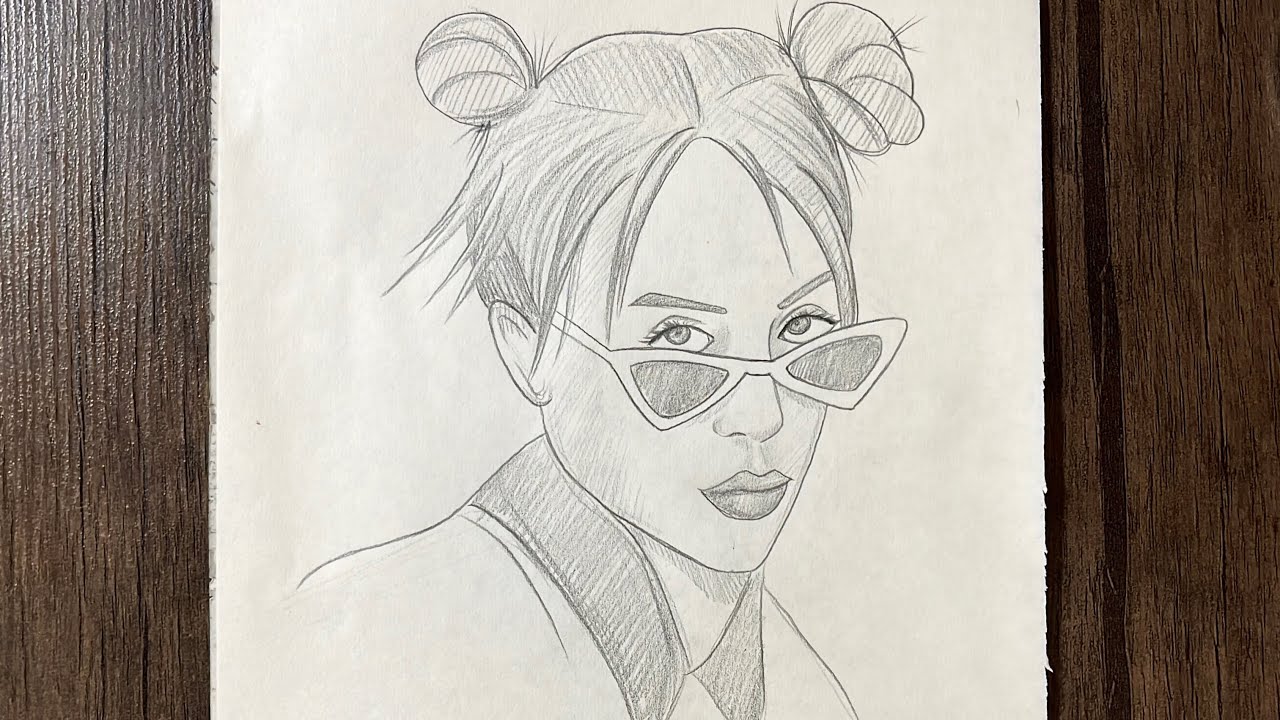 how to draw Billie Eilish | cool celebrity drawing step by step | pencil sketch