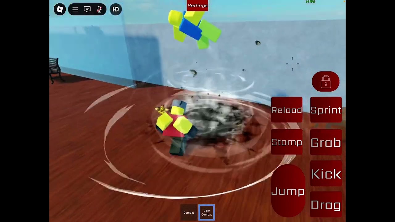 Uber combat grab move (roblox bloody playground )