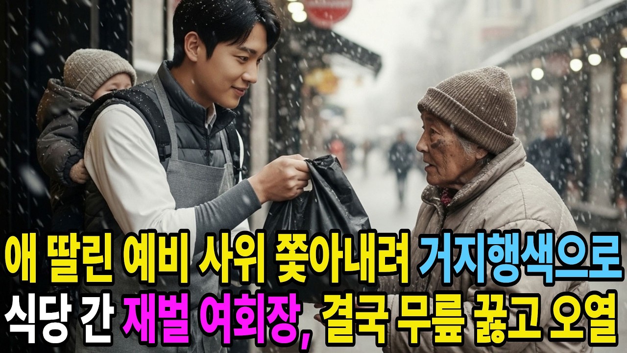 딸이 사랑한 남자의 본색을 밝히겠다며 거지 행색으로 찾아간 그곳에서, 30조 자산가 여회장이 국밥집 남자 앞에서 무릎을 꿇고 오열합니다. ㅣ사이다사연ㅣ감동사연ㅣ오디오북ㅣ수면영상
