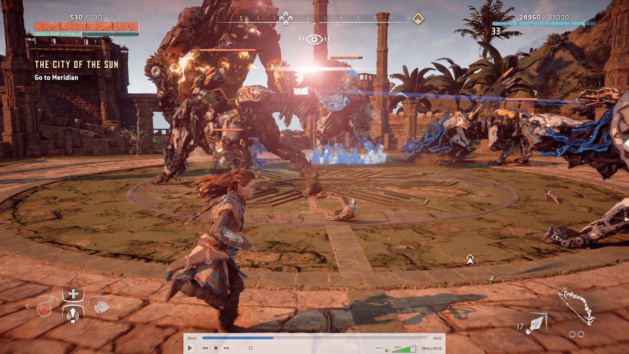 Pack fights Horizon Zero Dawn, dogs and grazers vs boss fights.
