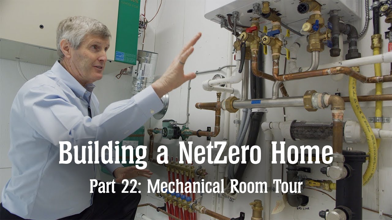 Mechanical Room Tour - Make-up Air, Drain Water Heat Recovery, Radiant In Floor Heating, Radon
