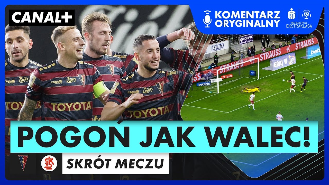 SZEŚĆ TRAFIEŃ, PRZEPIĘKNY GOL I PUDŁO Z METRA NA PUSTĄ! POGOŃ - ŁKS, SKRÓT MECZU