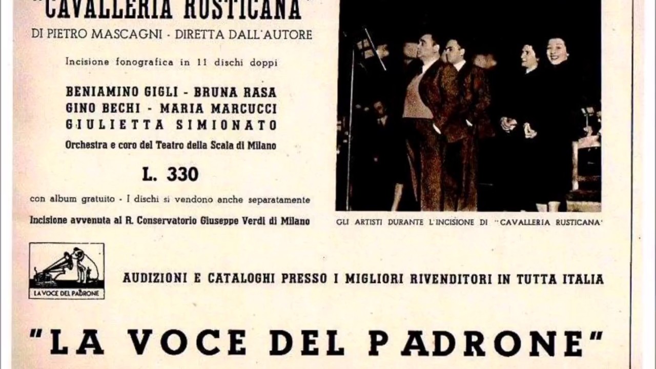 Mascagni - Cavalleria Rusticana - Tu qui, Santuzza? - Beniamino Gigli, Lina Bruna-Rasa - Mascagni