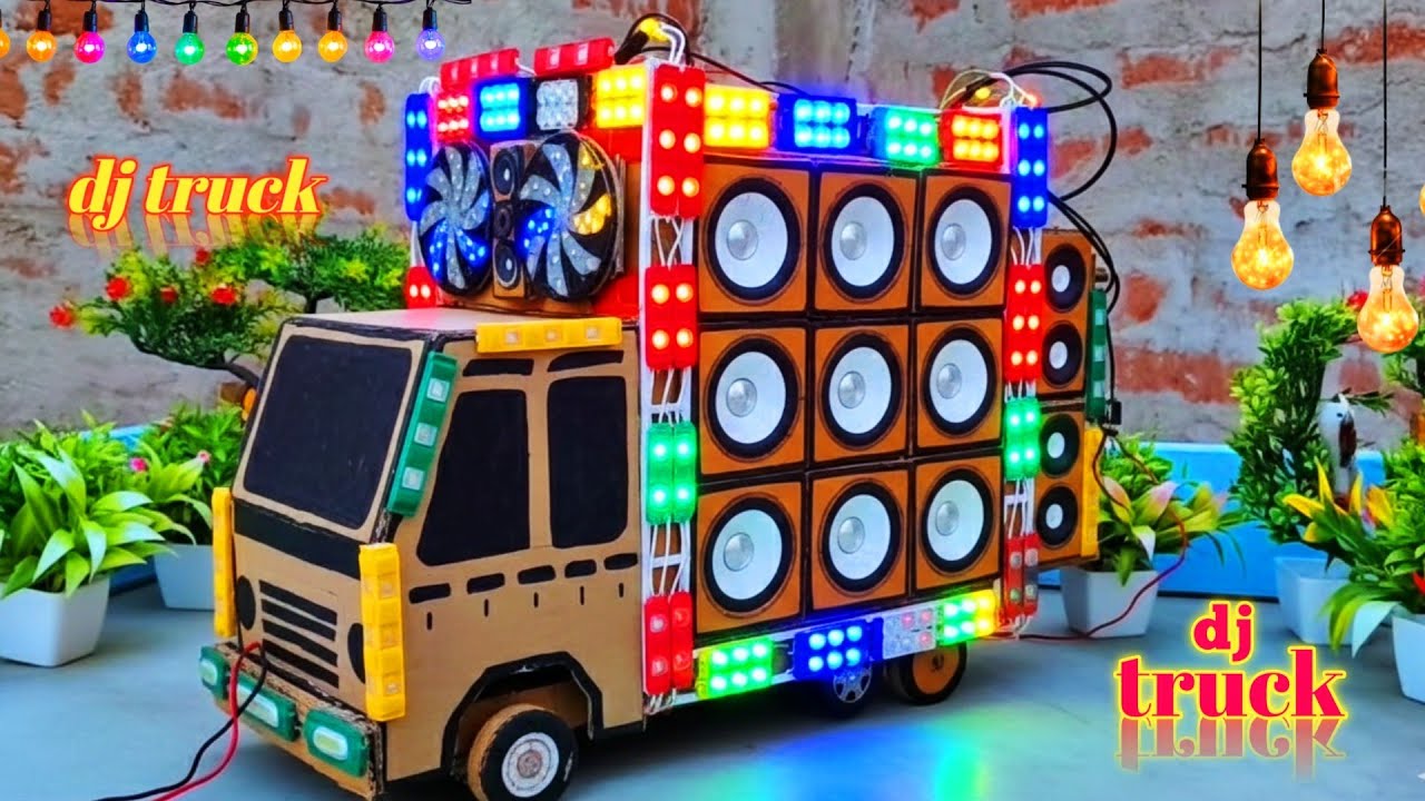 Mini Dj Truck Loading At-New home bycardboard dj truck making | mini dj setup |wala, dj box