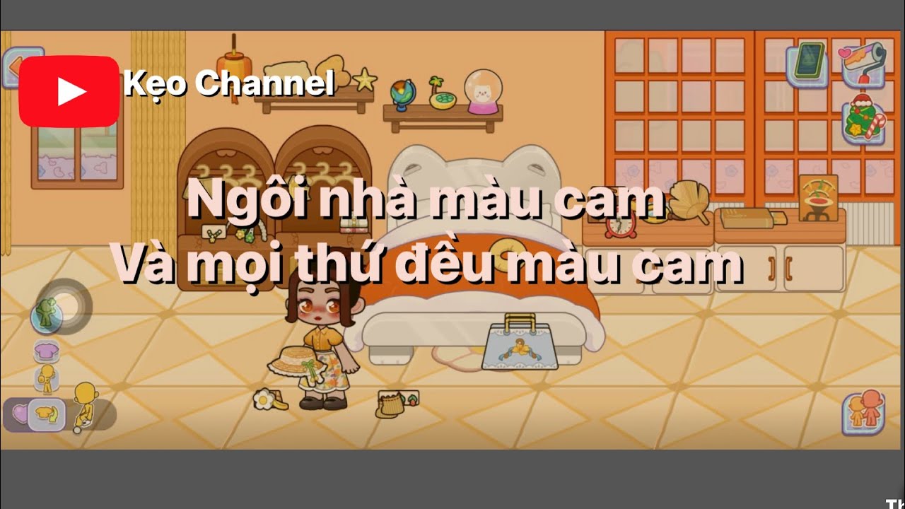 Kẹo sẽ thiết kế ngôi nhà màu cam trong GameWorld ra sao 🤔🍊|| GameWorld || #gameplay #gameworld 