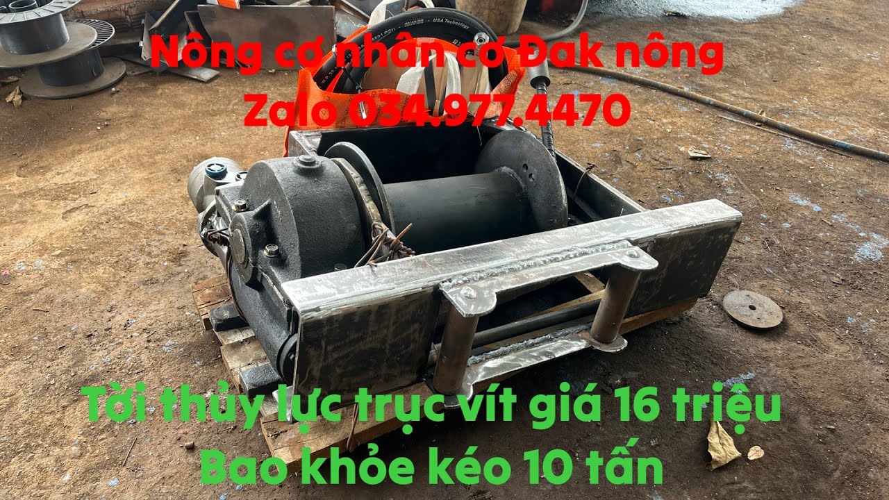 Báo giá tời thủy lực trục vít giá 16 triệu.kéo 10 tấn bao khỏe.nông cơ nhân cơ Đak nông 034.977.4470