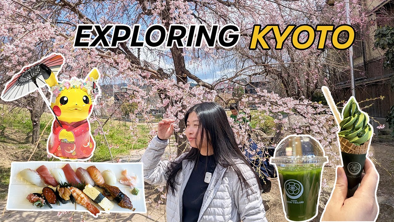 Kyoto Japan Vlog | Where to Buy Matcha & Souvenirs | Sushi Lunch Along Kamo River | Nintendo Store